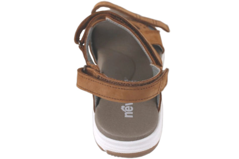 NEW FEET NATUR SANDAL I NUBUCK OG RUSKIND UDEN HÆLKAPPE