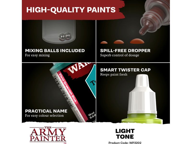 The Army Painter Wash Warpaints Fanatic Wash: Light Tone 18 Der neue Goldstandard für Miniaturfarben