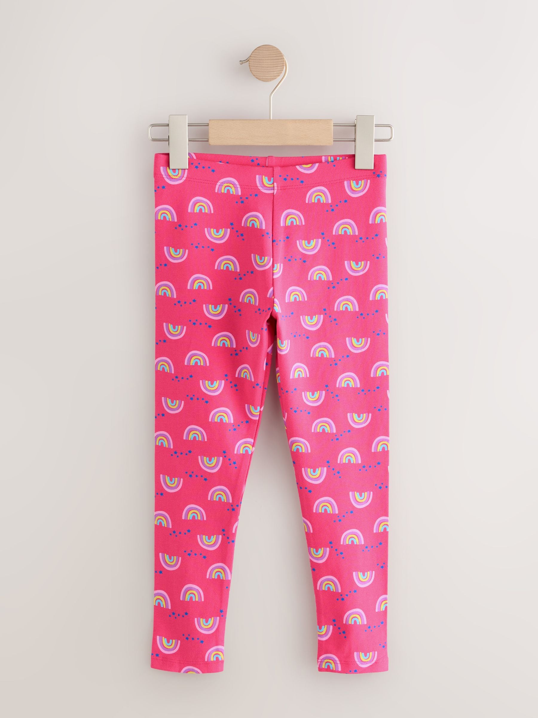 Regenboog/Hart/Roze - Verpakking van 5 leggings (3-16 jr)