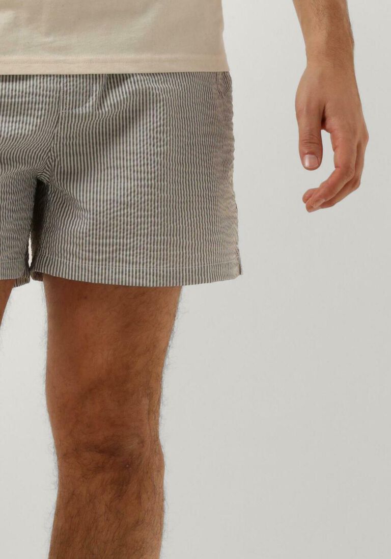SELECTED HOMME blauw/wit gestreepte selected homme  slhcooper seersucker swimshorts