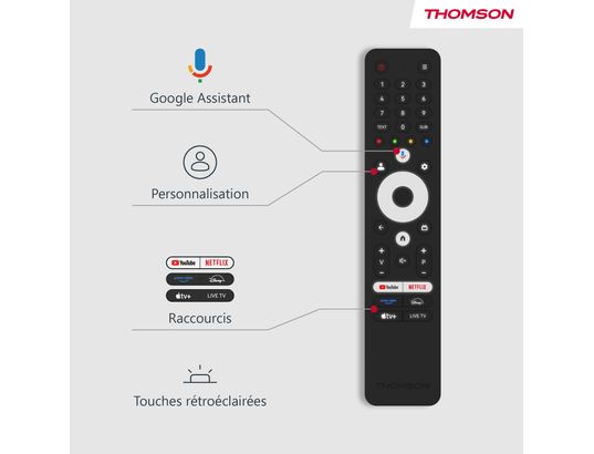 THOMSON - TV Mini LED 4K 164 cm 75MG7C15 Google TV - QD-Mini LED
