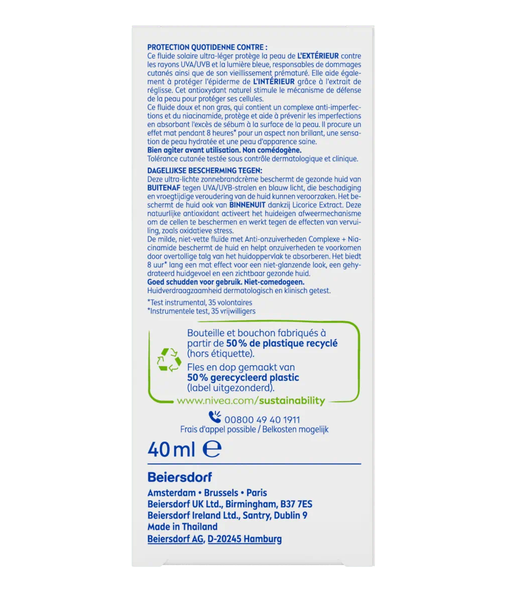 FLUIDE UV VISAGE DERMA SKIN CLEAR FPS 50+