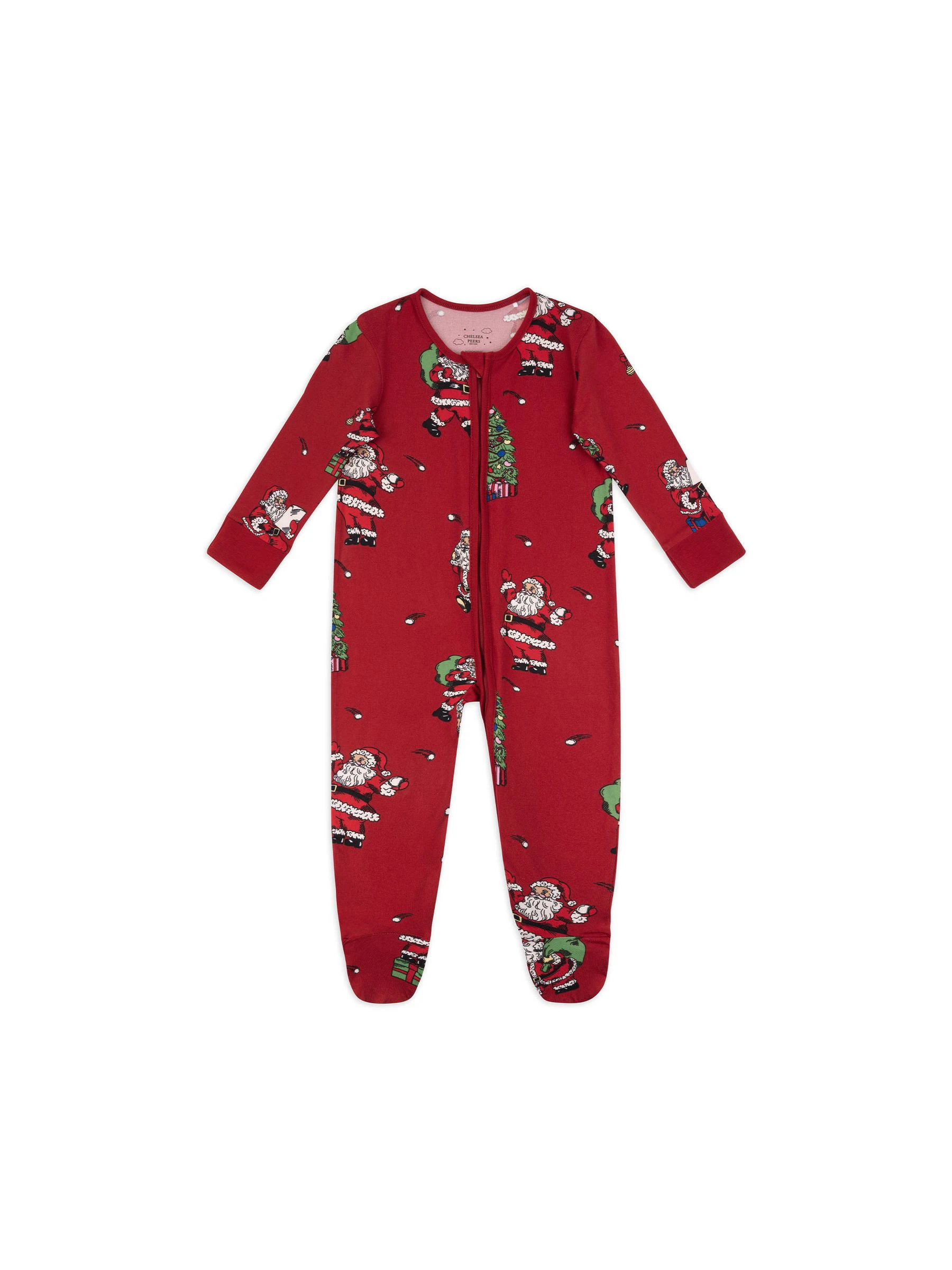 Chelsea Peers kerstpyjama met kerstman en sneeuwbalprint