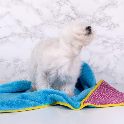 Capa de banho para cães Mandy, azul turquesa