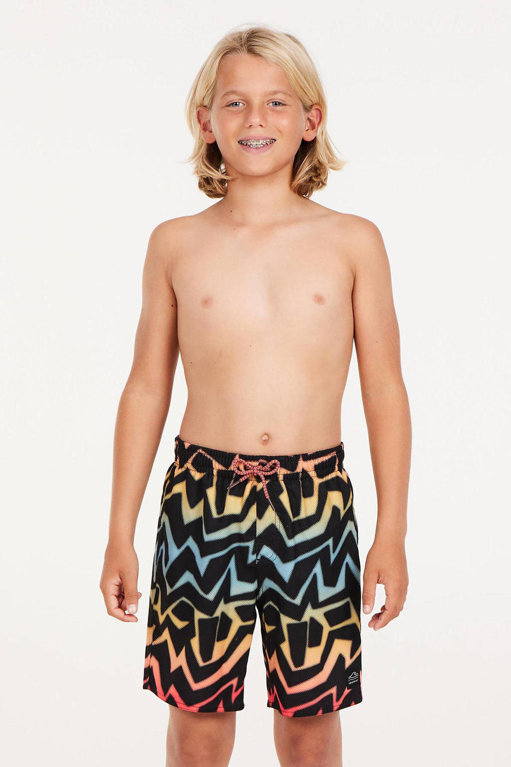 zwemshort PRTDESERT JR zwart/geel/blauw/rood