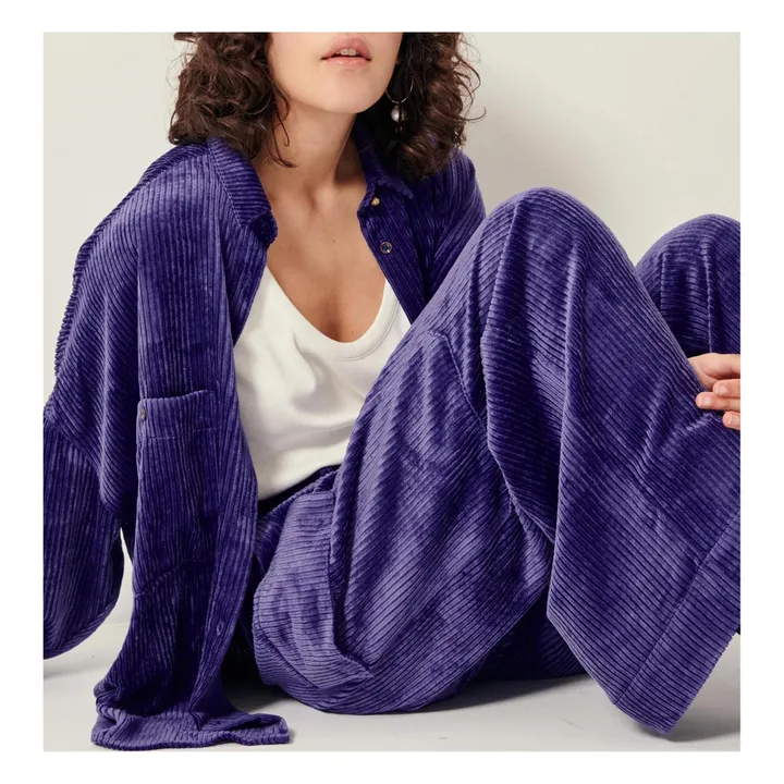 Sessùn Sur-Chemise Kyoto Velours Côtelé | Violet