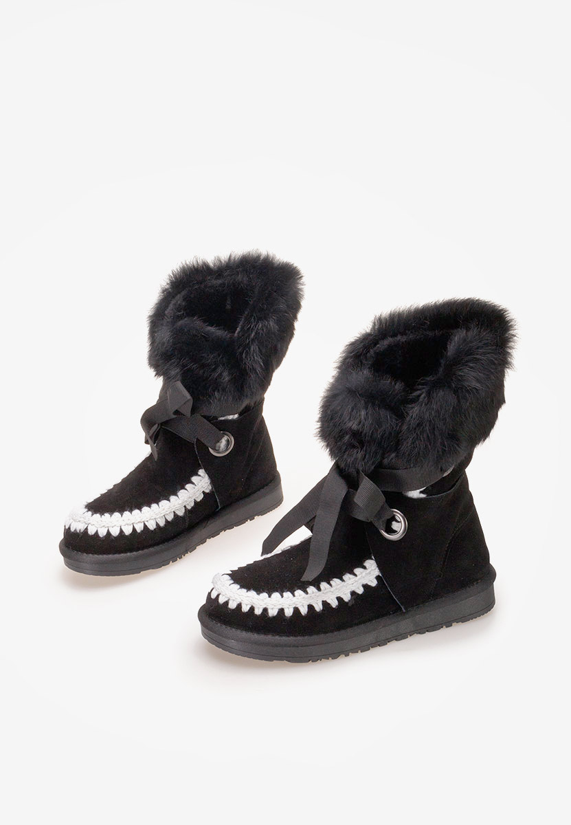 Bottes fourrées femmes noires Livanta