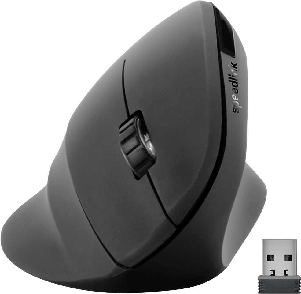 Speedlink - PIAVO Ergonomisk Vertikal Mus - Trådløs, Sort