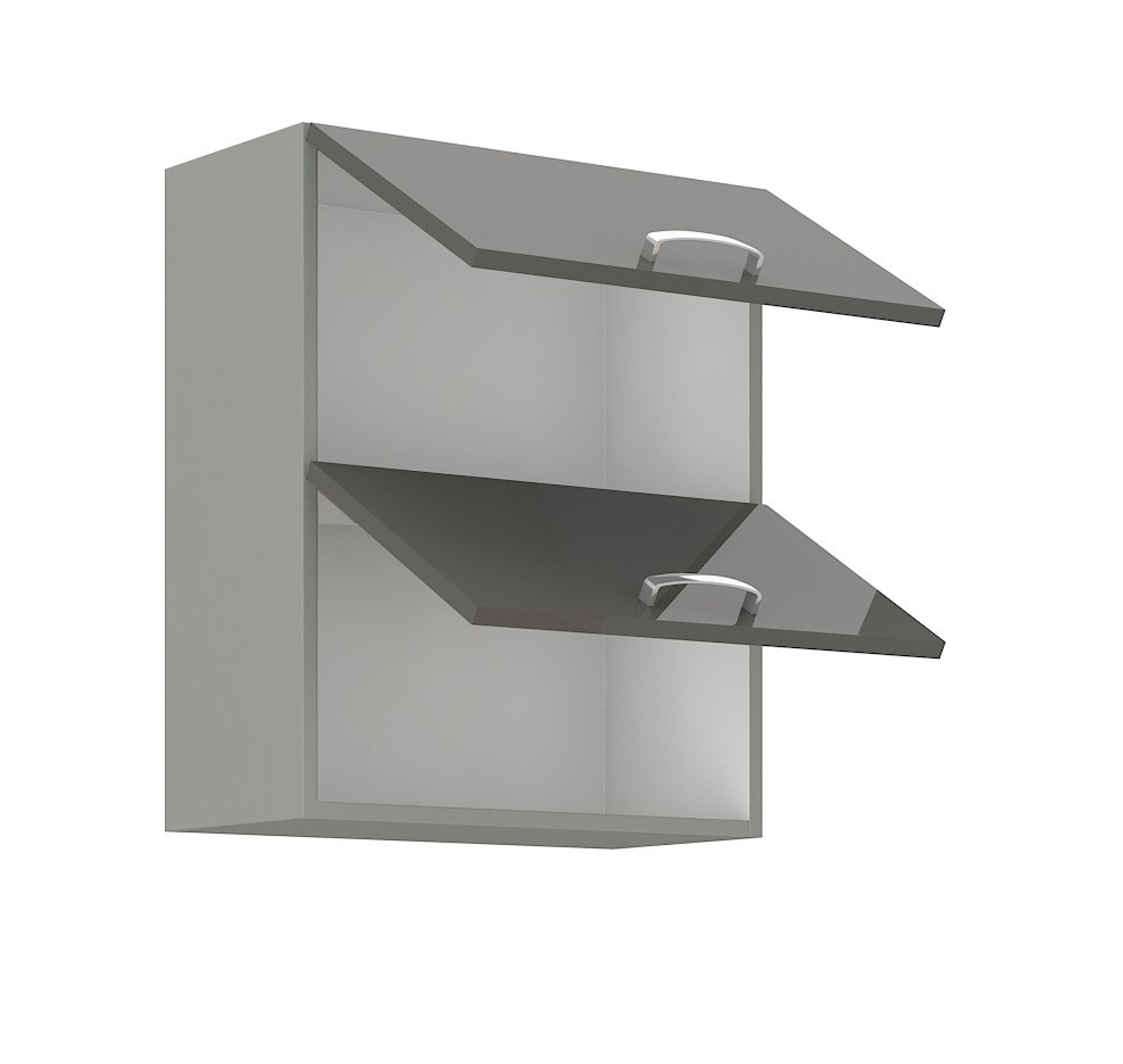 Küchen Hängeschrank 60 Hochglanz Grau Küchenzeile Küchenblock Küche Grey Bianca