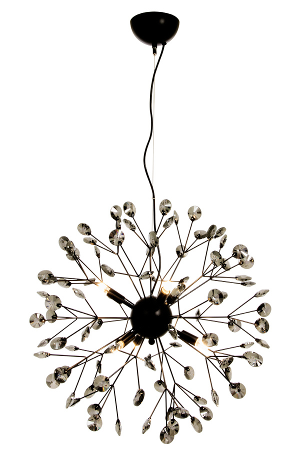Viva taklampe Prismer i sotet metall med sort base og ledning.