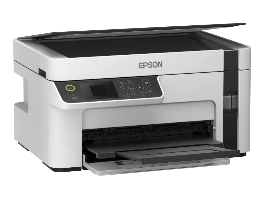 Epson EcoTank ET-M2120 - Multifunktionsprinter - S/H - blækprinter - A4/Legal (medie) - op til 15 spm (udskriver) - 150 ark - USB, Wi-Fi - hvid