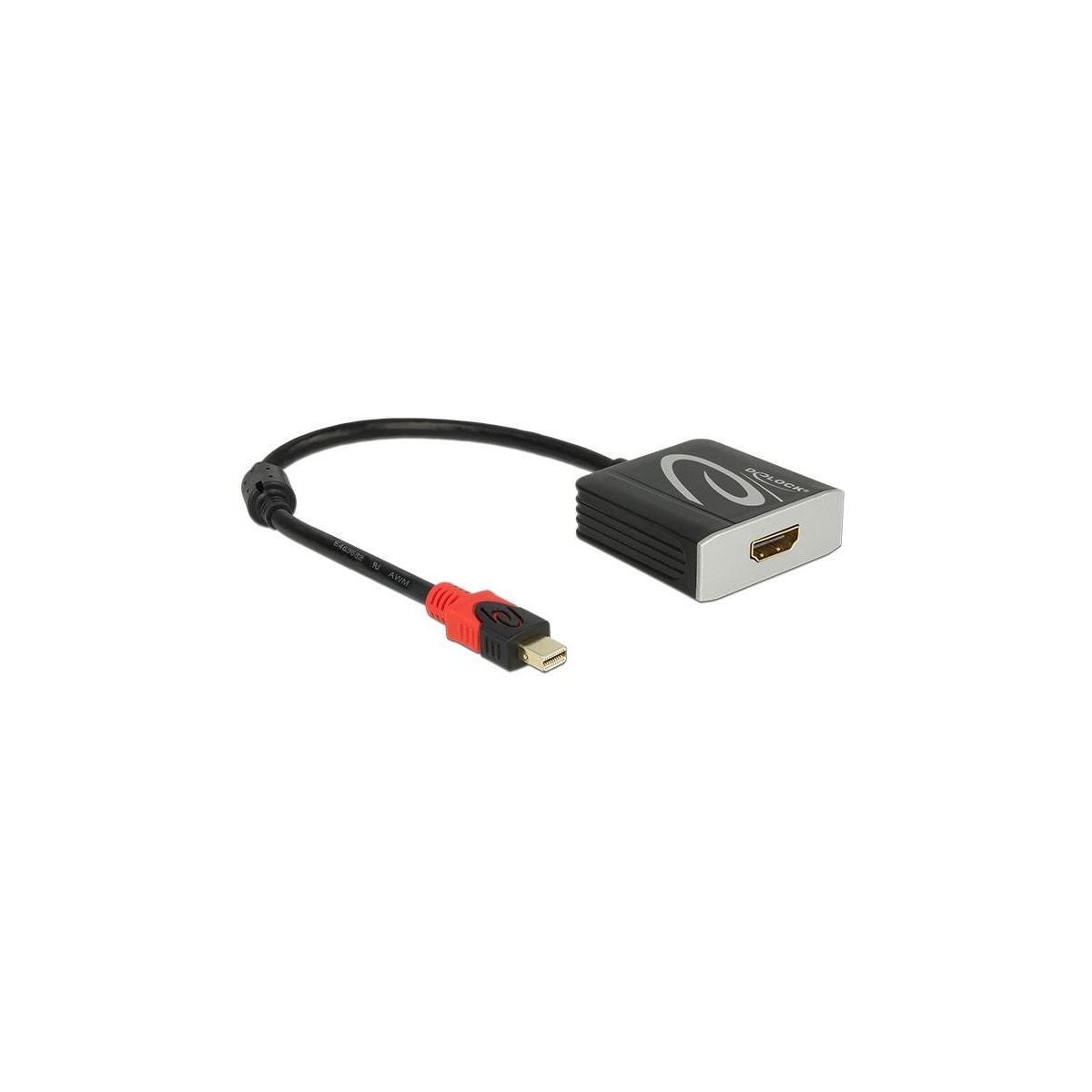 DeLOCK mini DisplayPort to HDMI-adapter, active, 4K in 60Hz, black