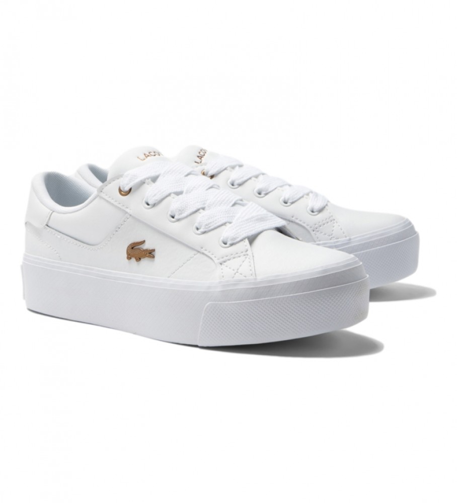 Tênis Lacoste de couro vulcanizado branco