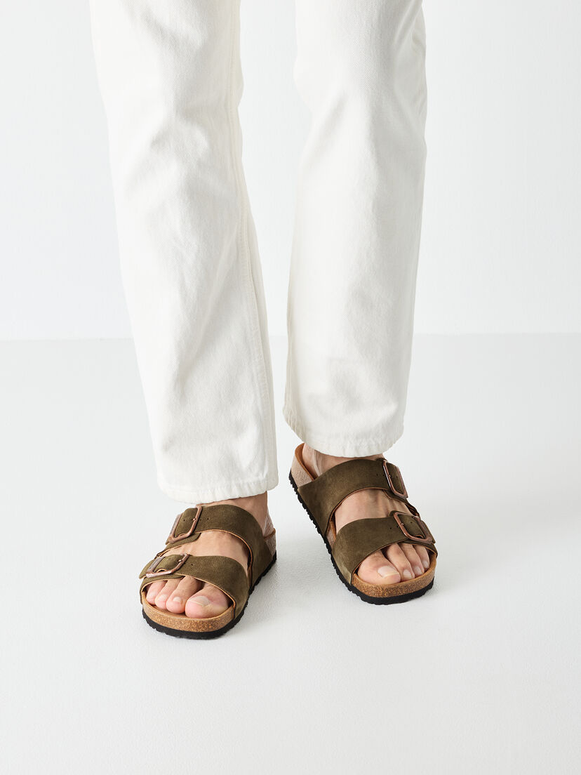 Leren Slipper - groen