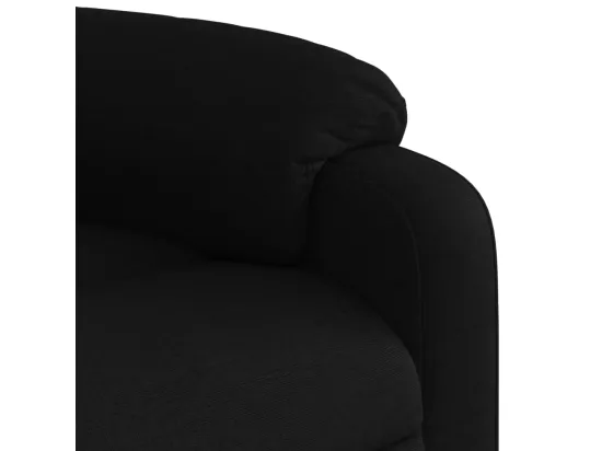 Fauteuil de massage inclinable Noir Tissu