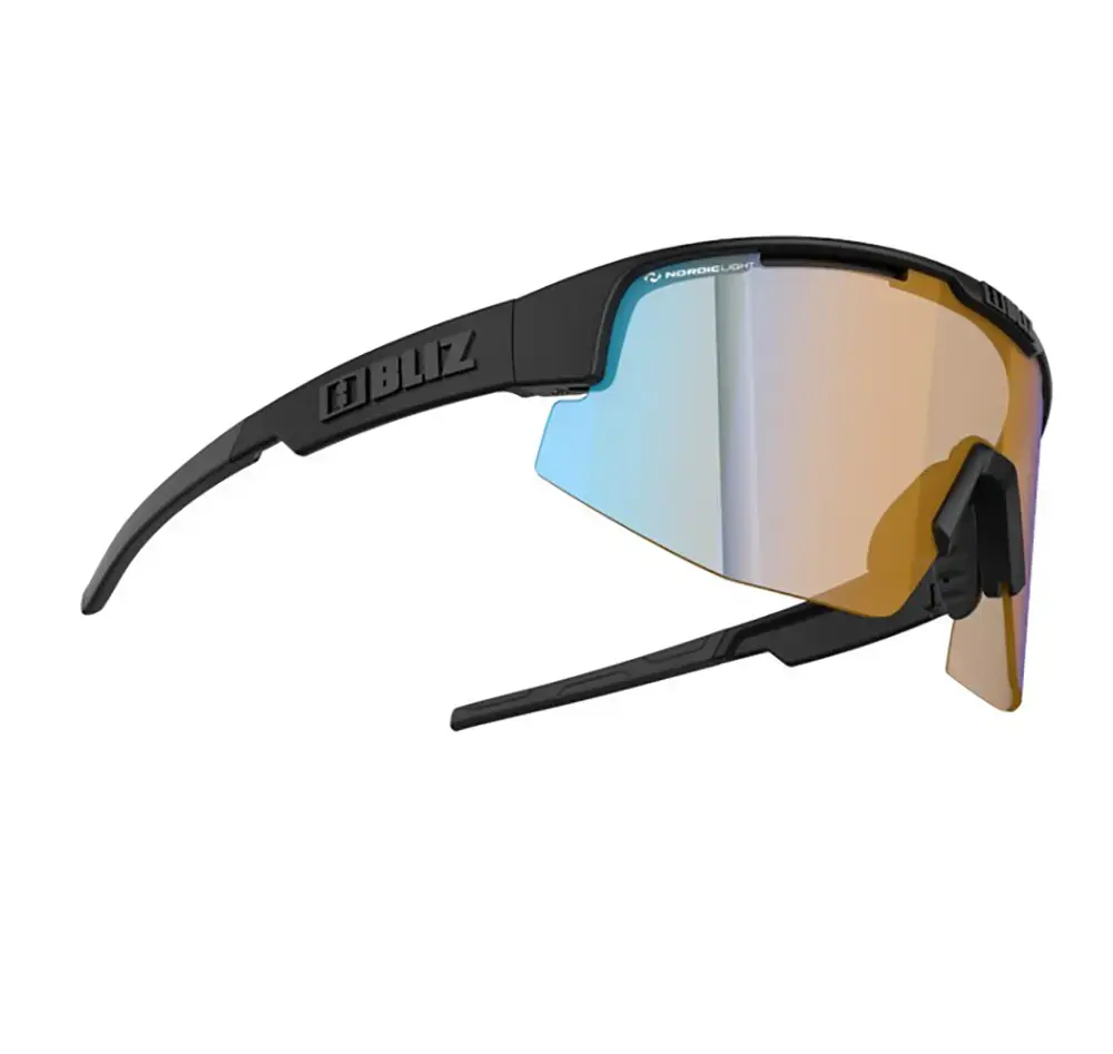 Bliz Matrix Small Sport Zonnebril Mat Zwart met Orange/Blue Multi Lens