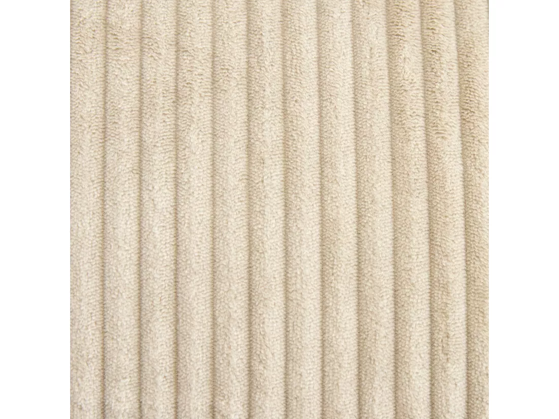 Pouf repose-pieds modulaire en velours côtelé beige - ZEN