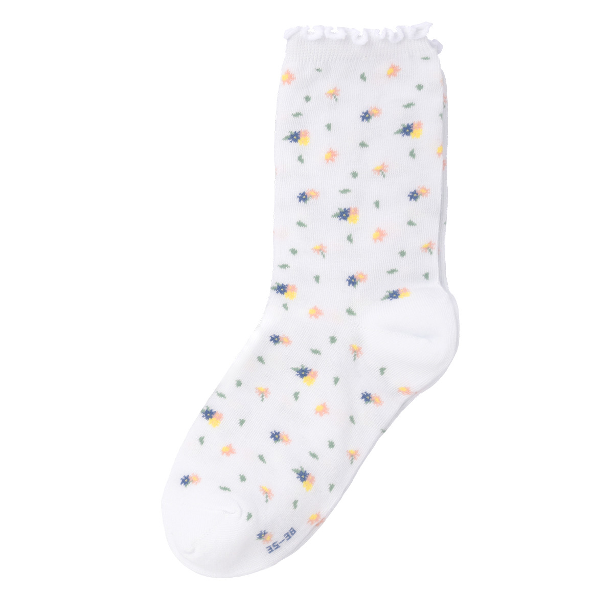 Gina Benotti 4 Paar Damen Socken mit Blumen-Stickerei oliv / weiss / altrosa