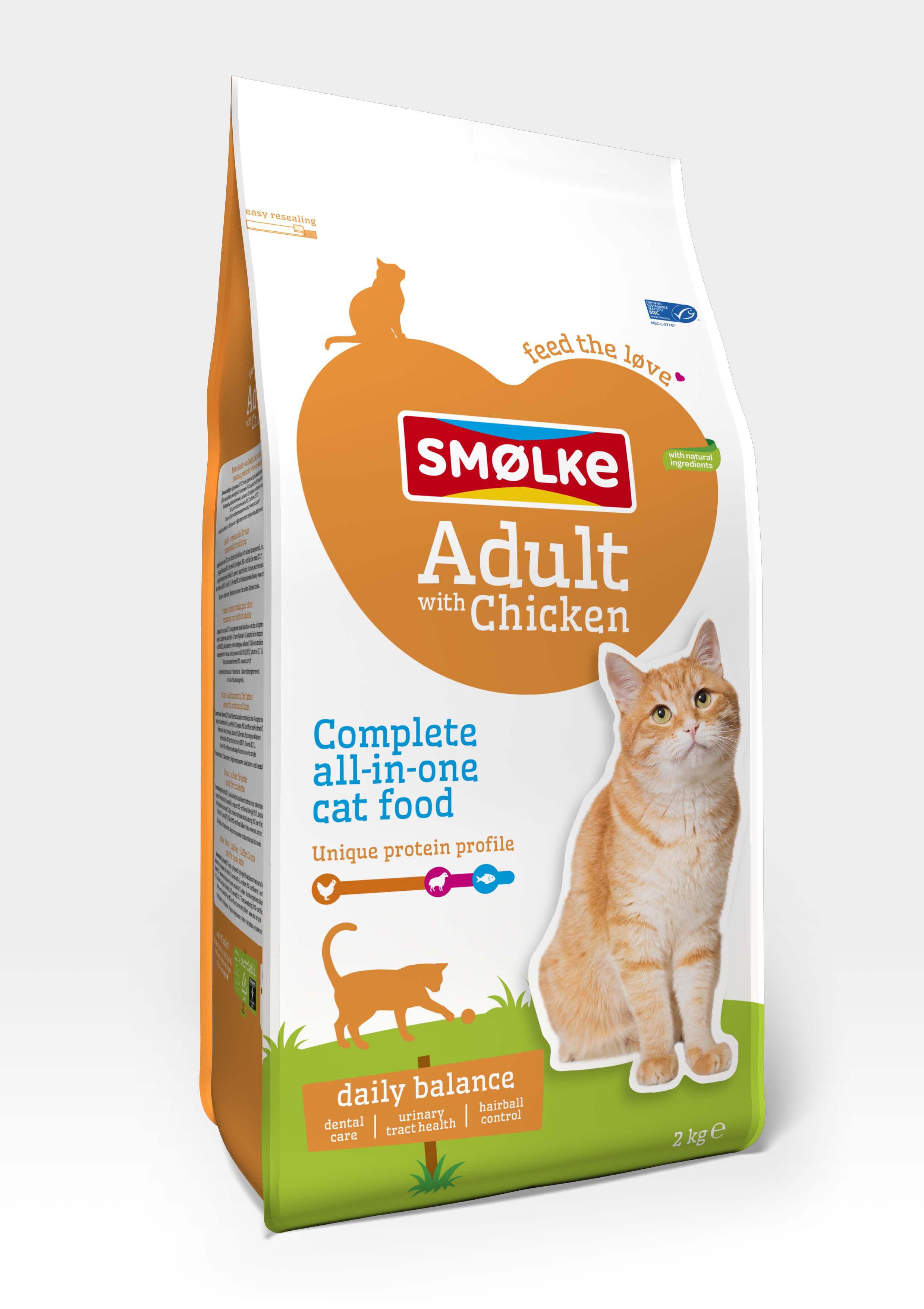 Smölke Adult - Kattenvoer - 2 Kilogram - kip