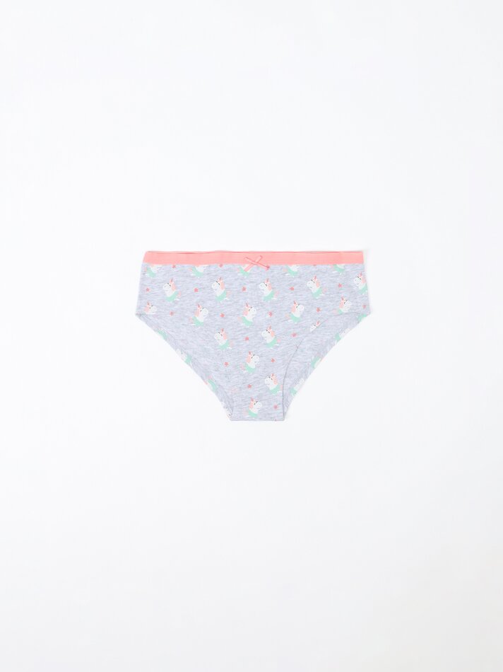 Pacote com 7 calcinhas hipster estampadas - Cores variadas