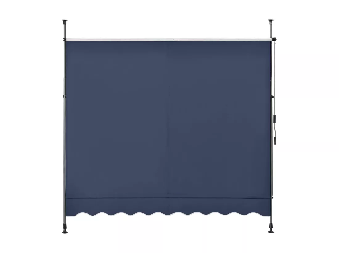 Store banne téléscopique acier bleue 200 x 120 x 200 cm 03_0008319