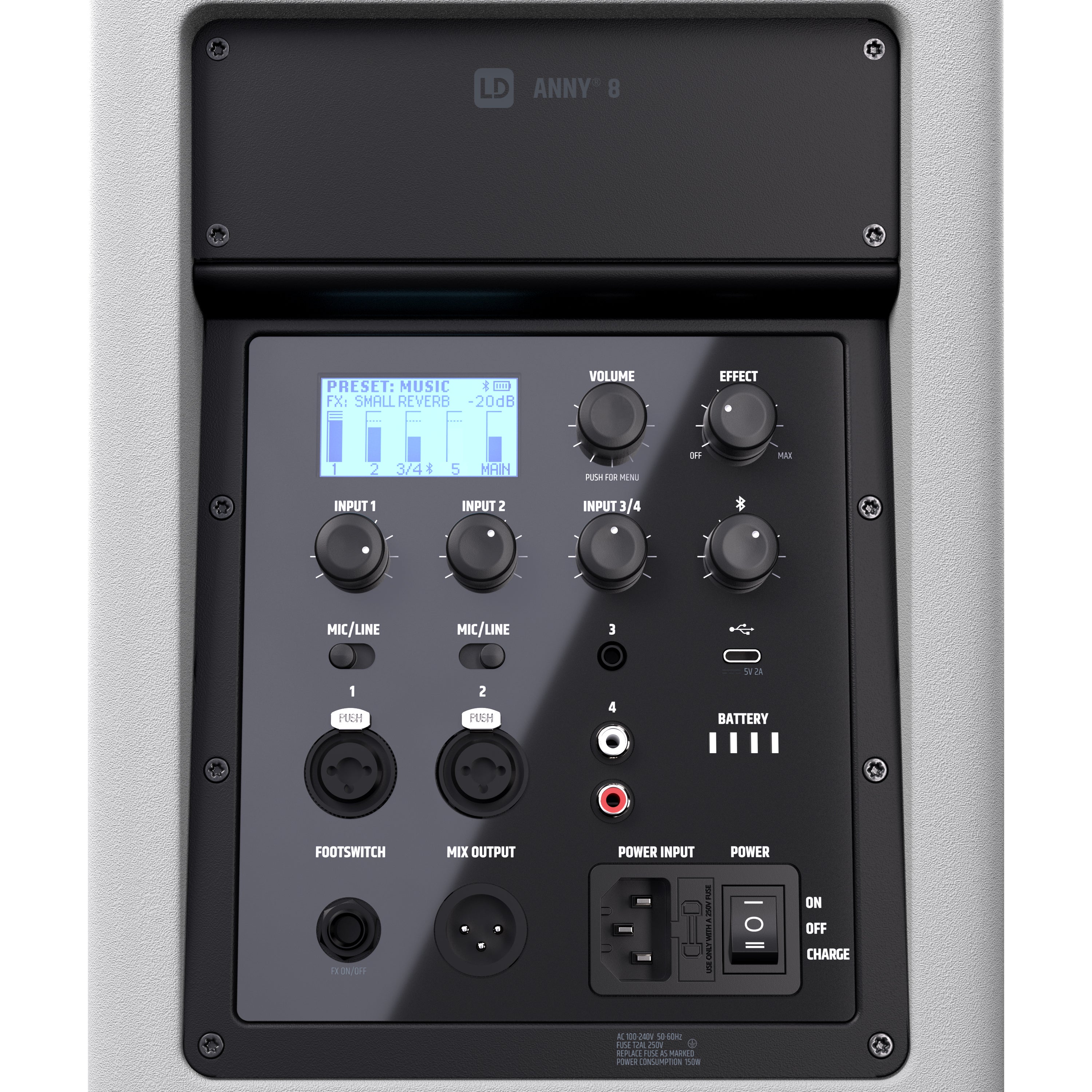 LD Systems ANNY 8 HHD B6 W Pure White met handheld 655-679 MHz
