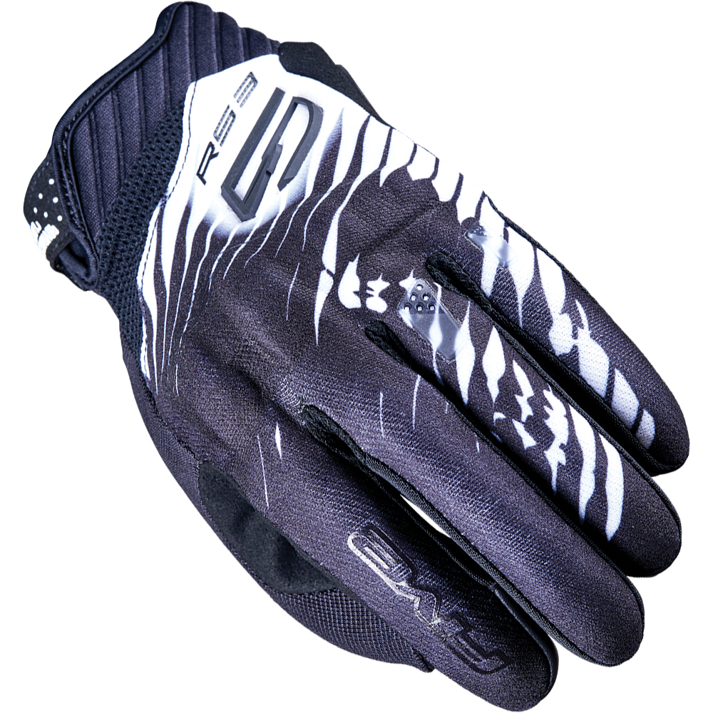 Five - Gants RS3 Evo Graphics Skull Noir / Blanc