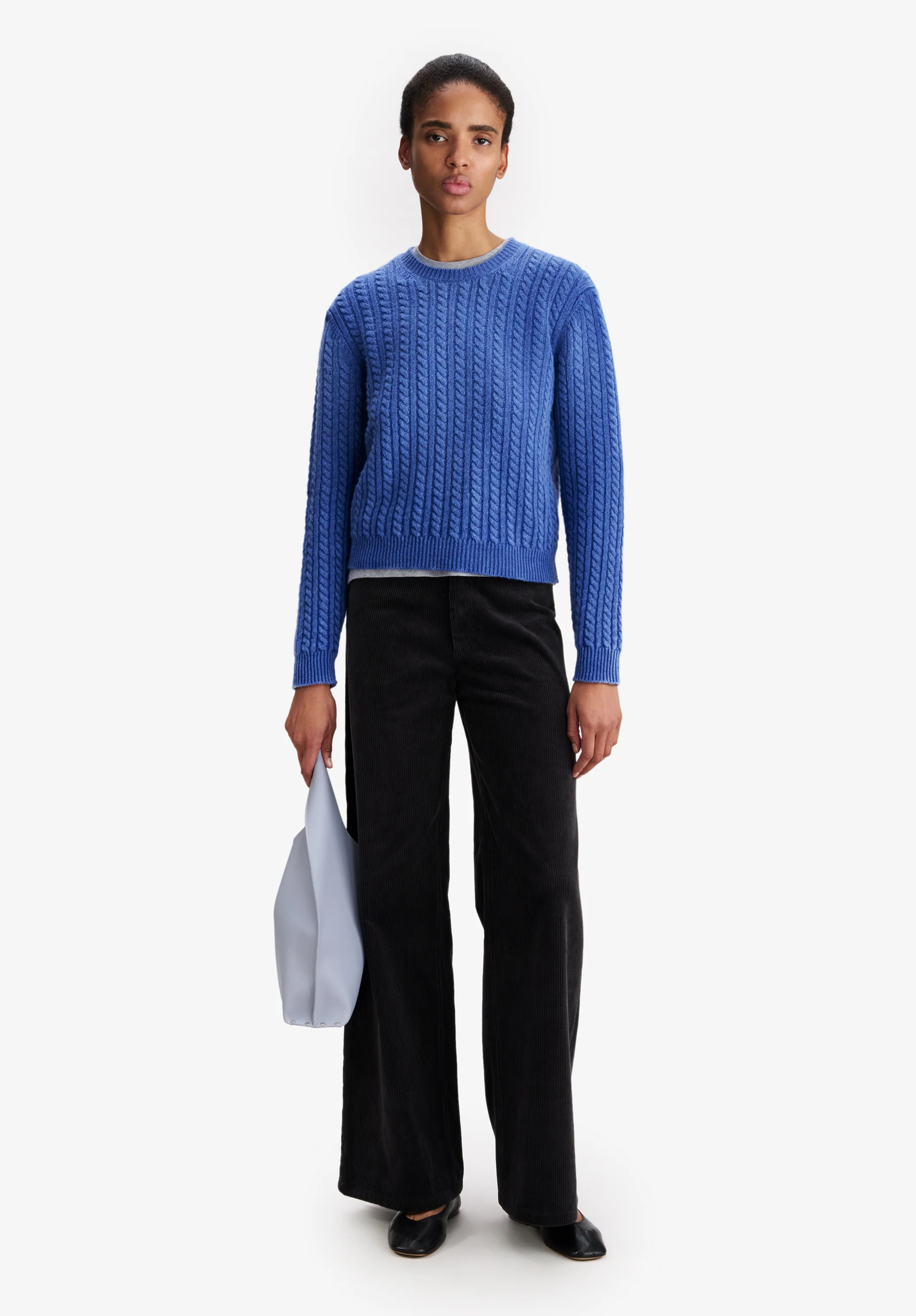 Pull torsadé bleu - Bleu