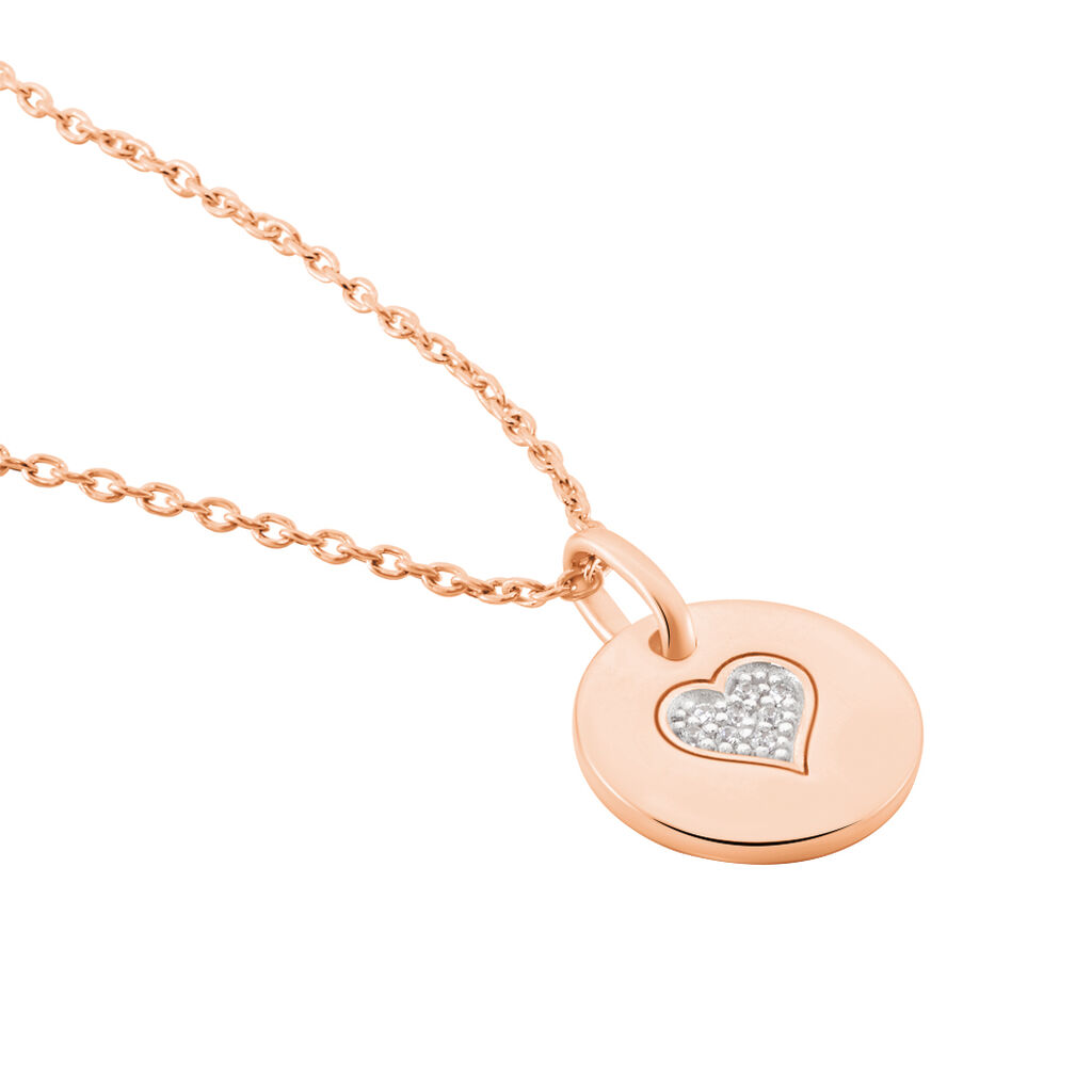 Collier Xaverie Argent Rose Oxyde