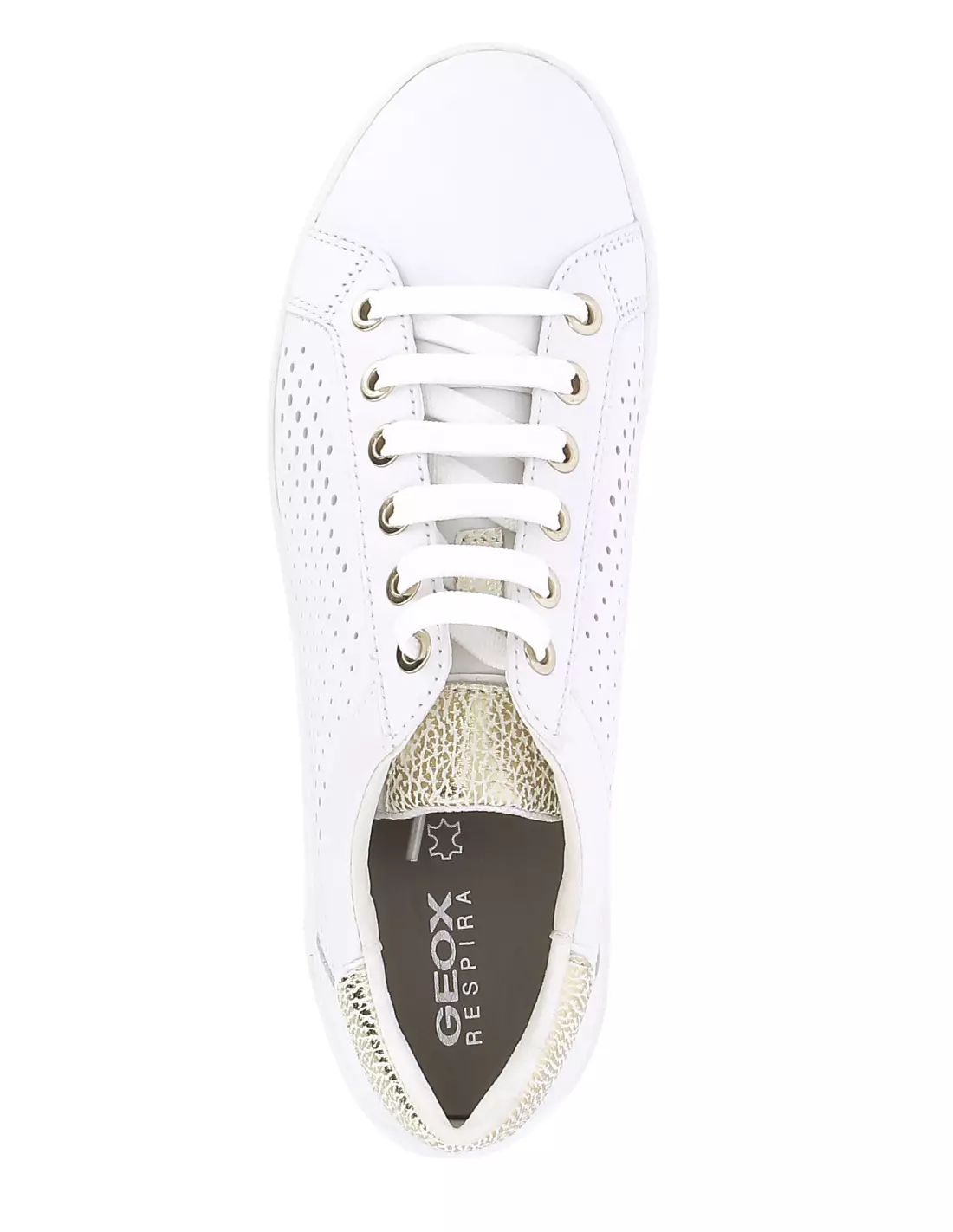 GEOX JAYSEN - Baskets WHITE/GOLD