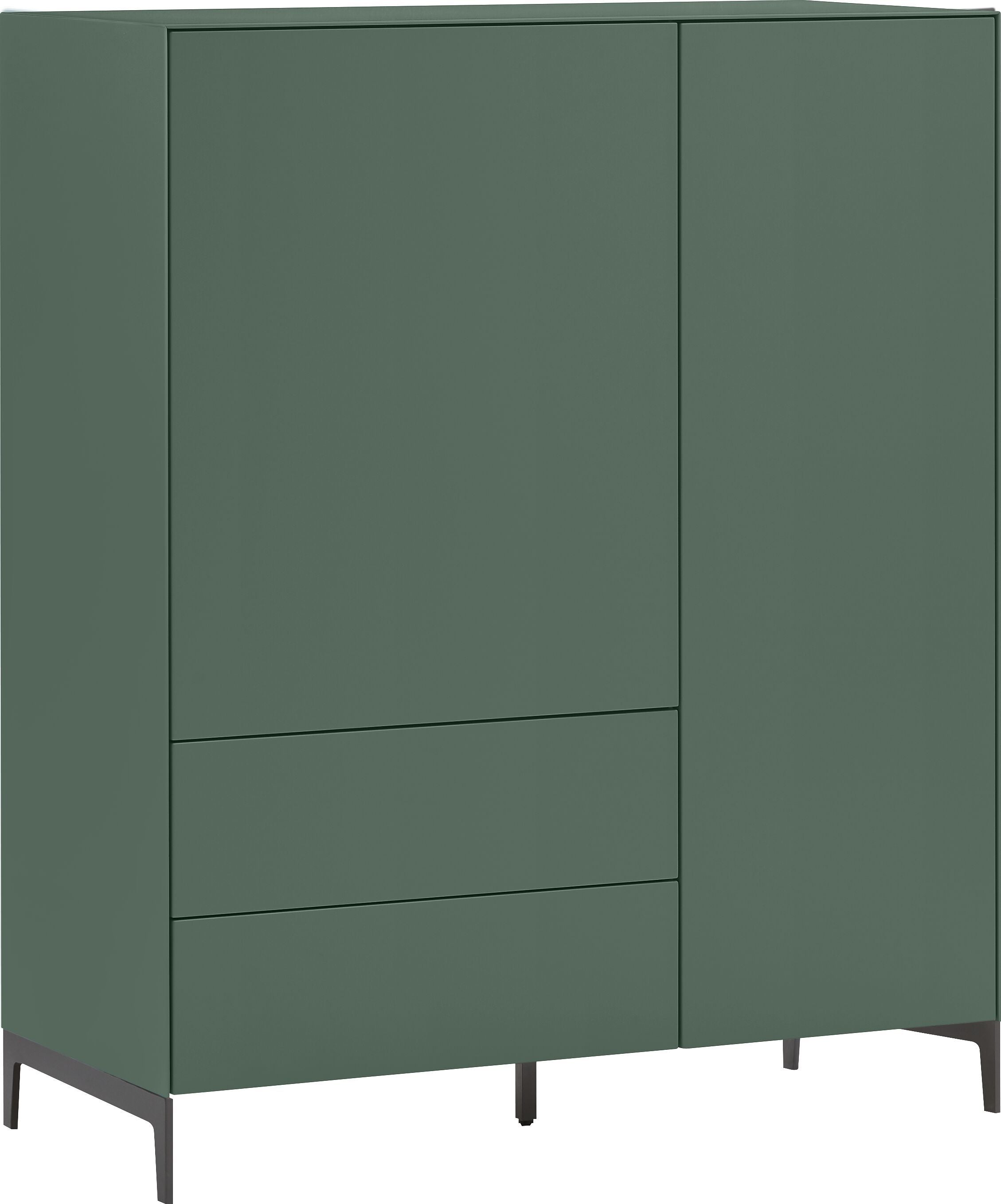 LUX Highboard - Grün / B: 100.0 cm x T: 46.0 cm x H: 123.5 cm