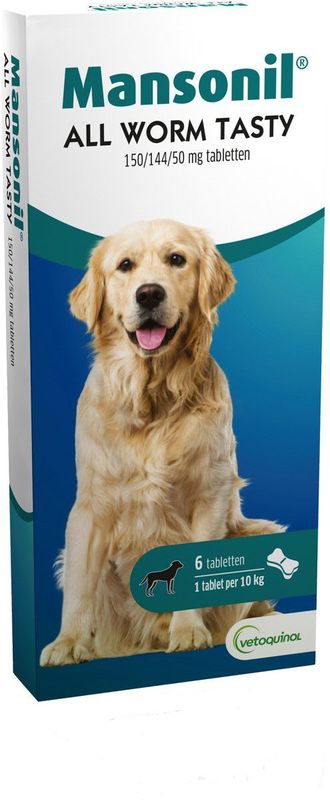 Mansonil - All Worm Dog Tasty Bone - Kauwtabletten - 2 Tabletten