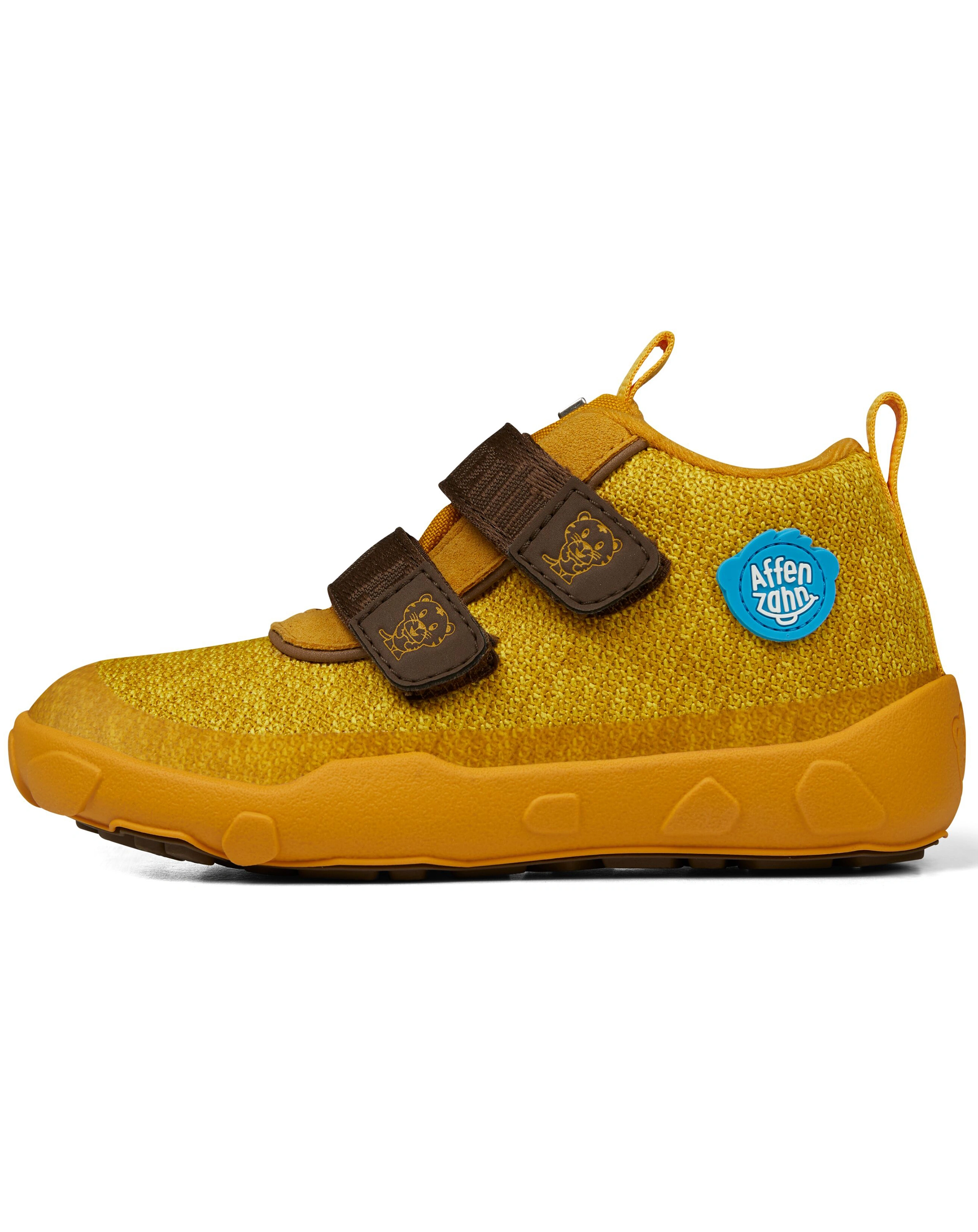 Strick-Halbschuhe HAPPY SMILE TIGER in gelb