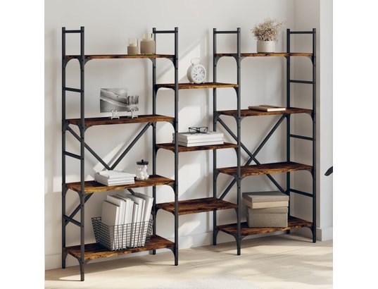 VIDAXL - Bibliothèque chêne fumé 160x28,5x136,5 cm bois d'ingénierie