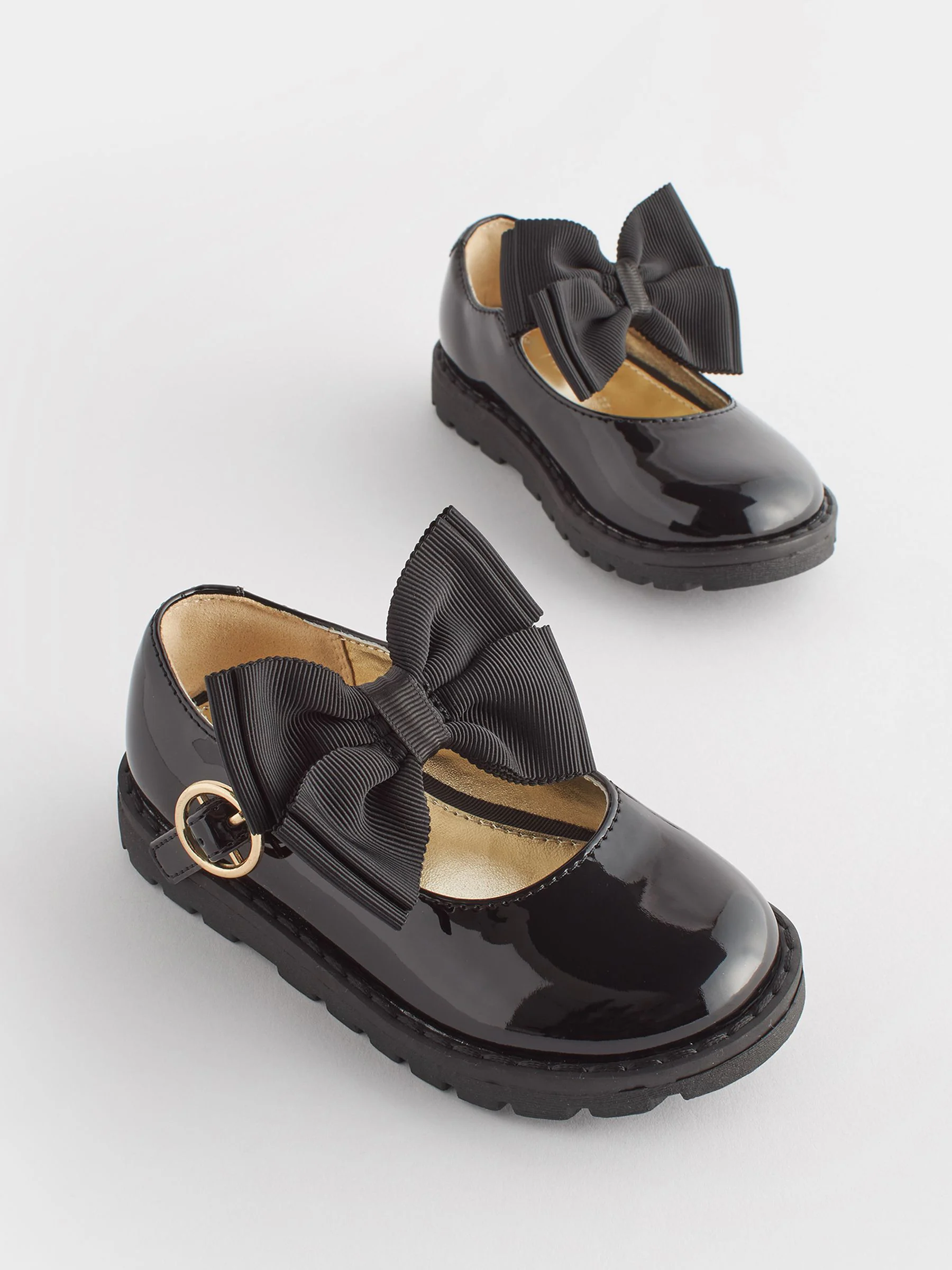 Zwart - Chunky Bow Mary Jane Shoes
