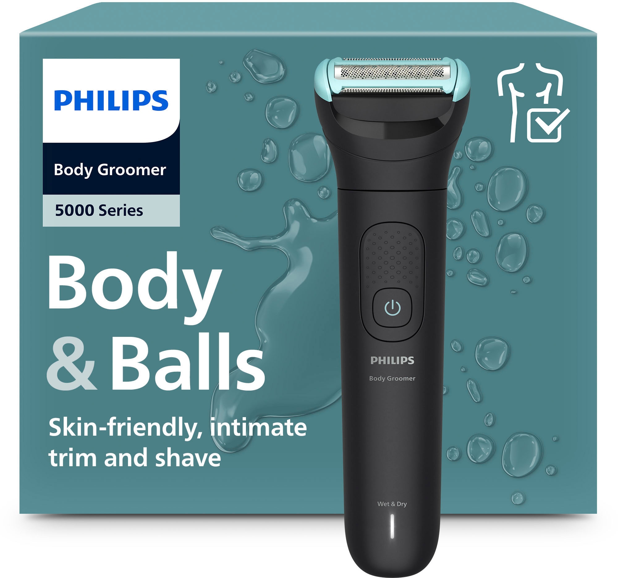 Philips Elektrokörperrasierer »Serie 5000 BG5475/15« 4 Stk. Aufsätze mit Triple Protect-Rasiersystem und bidirektionalen Kämmen
