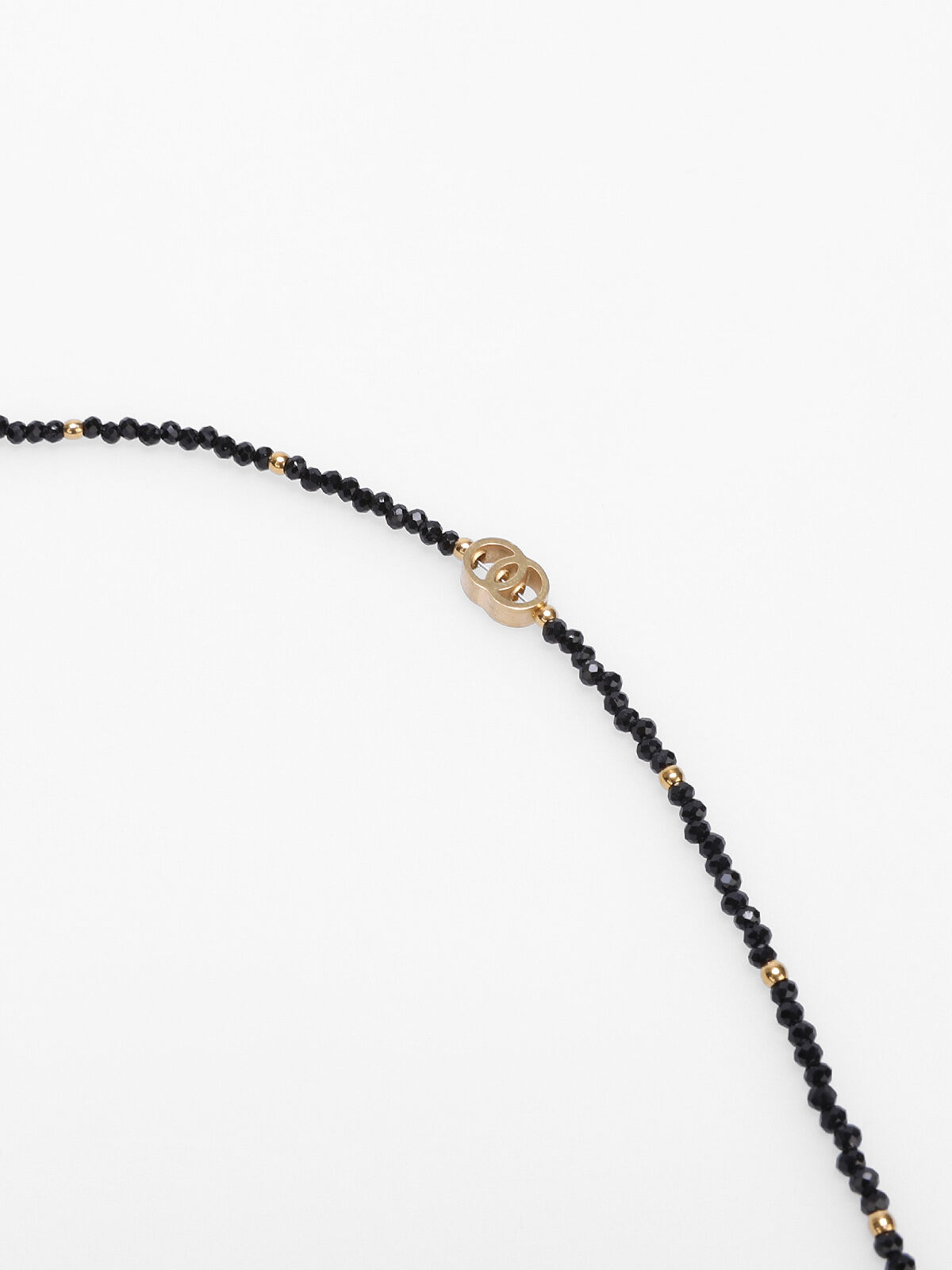 Chaîne de cheville en perles émaillées- Noir