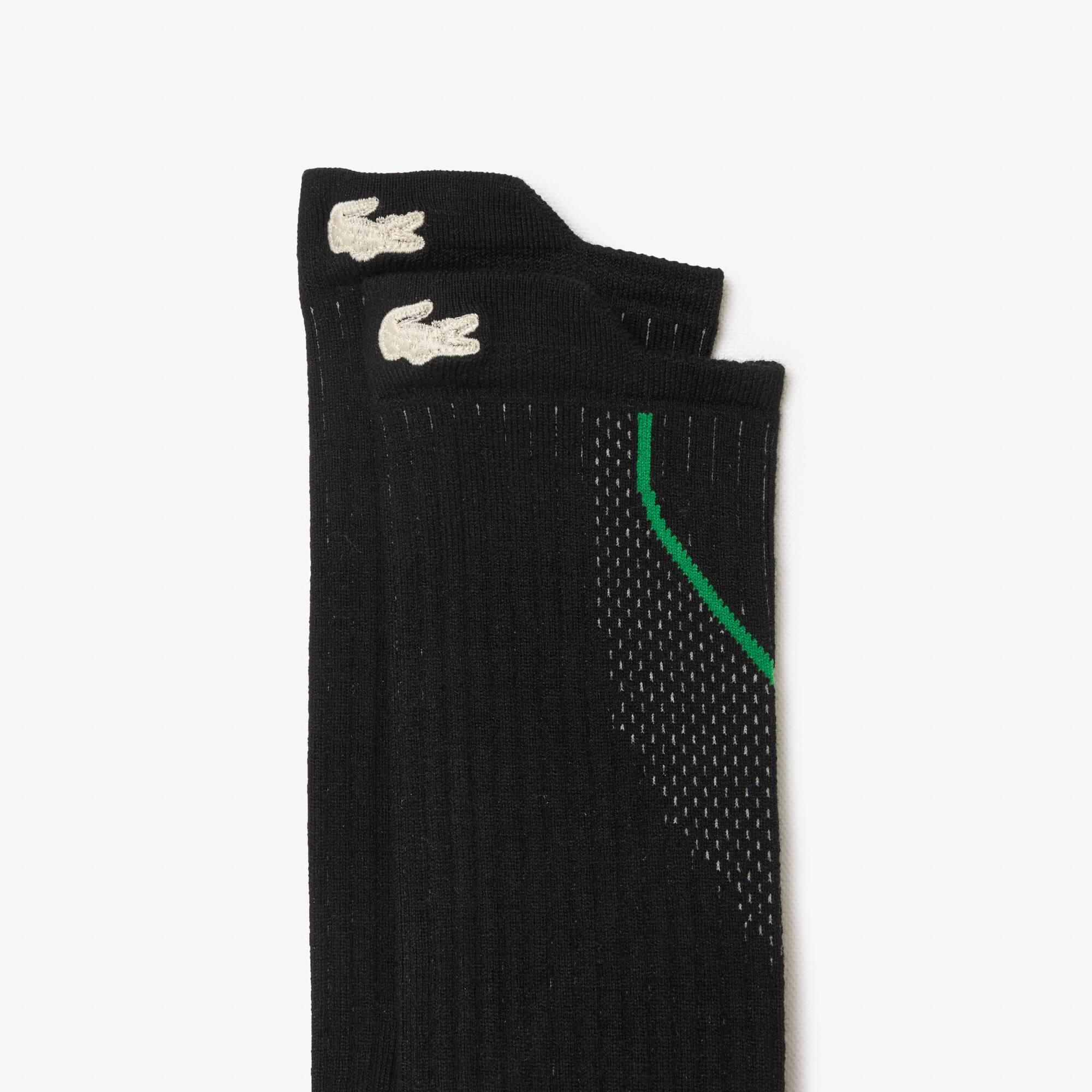 Socken aus Baumwolle, halbe Wadenlänge Socken - Schwarz - Lacoste - Unisex