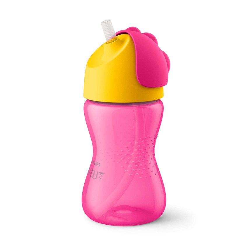 Tasse à paille 300 ml - Rose - Doré