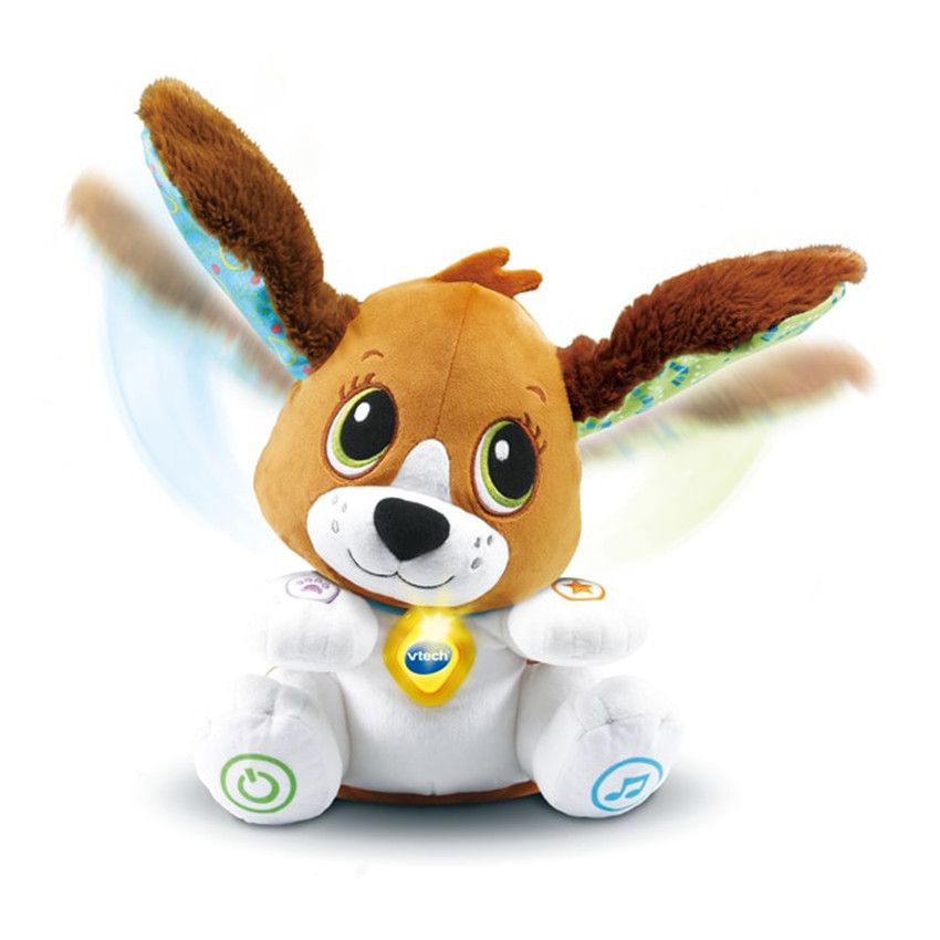 Peluche d'activité Toutou parle avec moi - Ecru