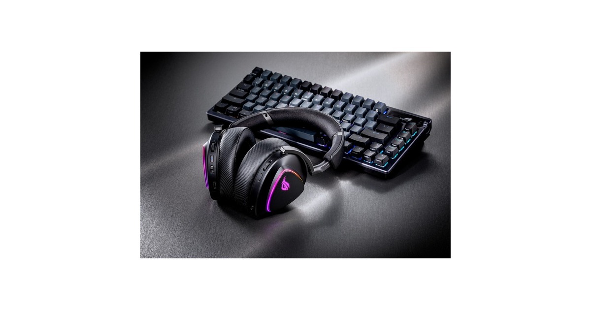 ASUSROG Delta II over-ear gaming headset  (Zwart, 3.5mm / 2.4GHz / Bluetooth)