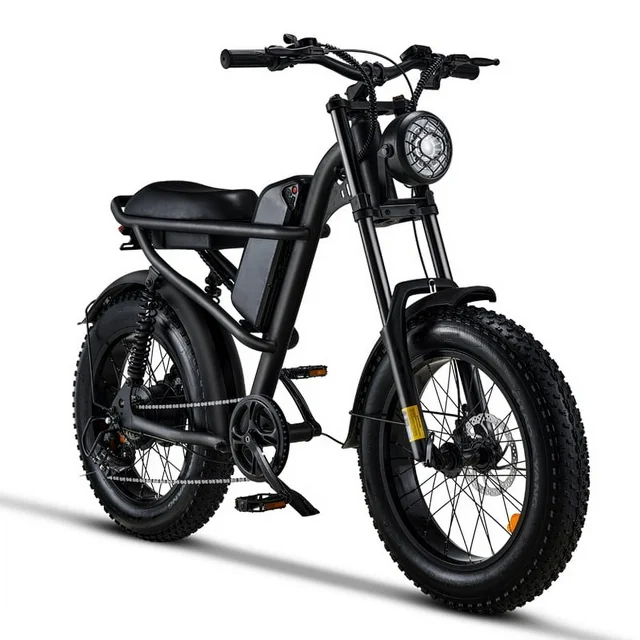 Bicicleta elétrica Ridingtimes Z8 para neve, para adultos, com pneus largos de 20 polegadas, motor de 1500 W, velocidade máxima de 45 km/h e suspensão total de 6 camadas.