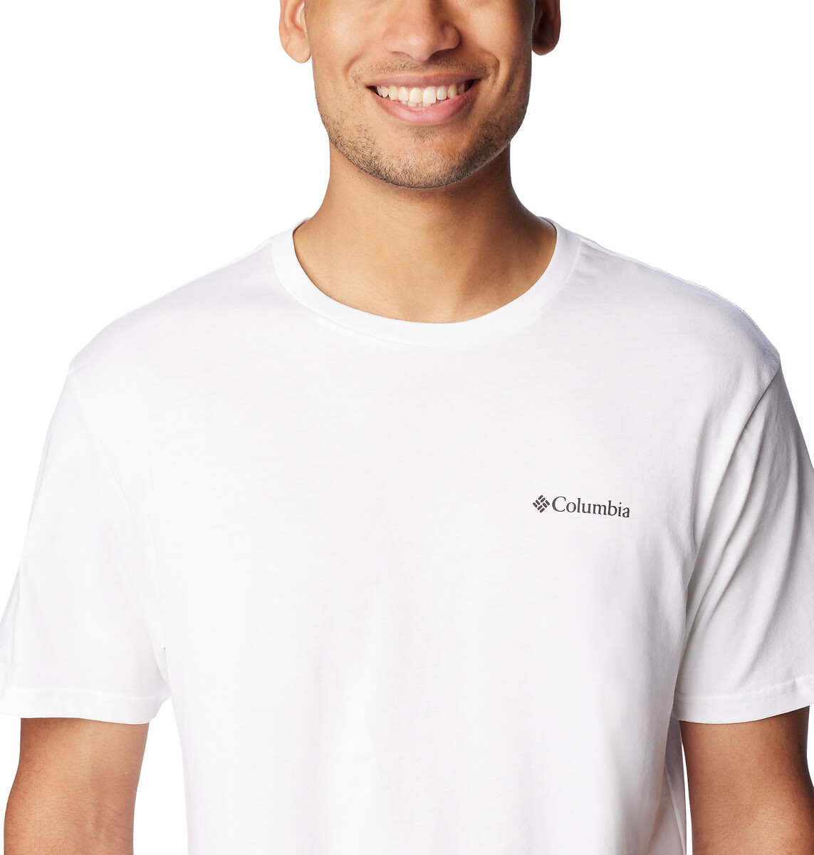 COLUMBIA<br>Camiseta de manga curta com logo no peito essencial