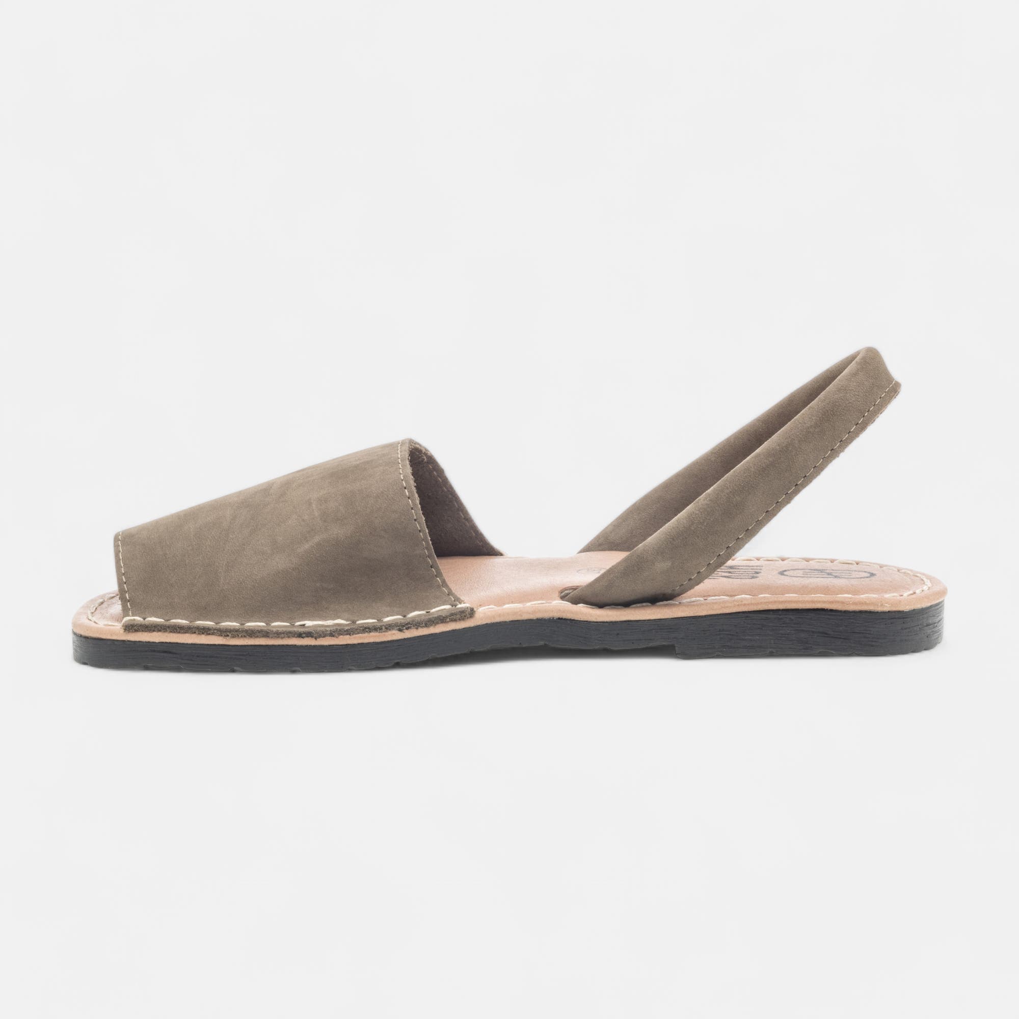 Sandales Femme en cuir kaki