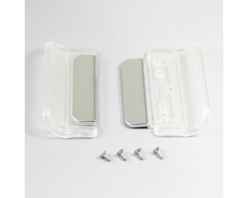 Handgreep voor Fara 4 vouwdeur, transparant/chroom, 2 stuks