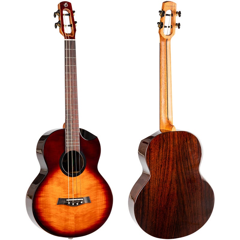 Flight Royal Series Navigator EQ-A Baritone elektrisch-akoestische ukelele met gigbag