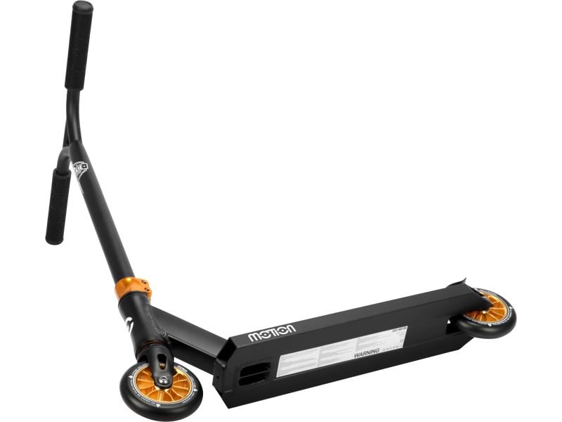 Motion Motion Freestyle Scooter Rookie Pro Schwarz/Gold Leichter und stabiler Freestyle-Scooter für Anfänger