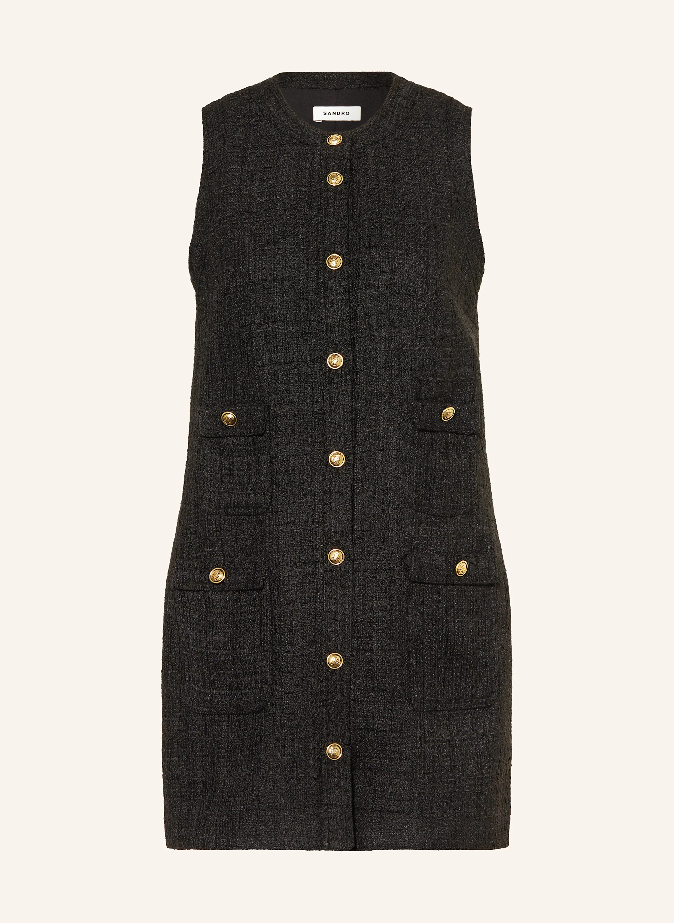 SANDRO Tweed-Kleid