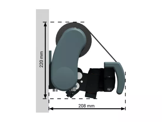 Store banne monobloc ESPAI 6,00x3,50m (Motorisé à interrupteur + manœuvre de secours - Noir - Gris anthracite)