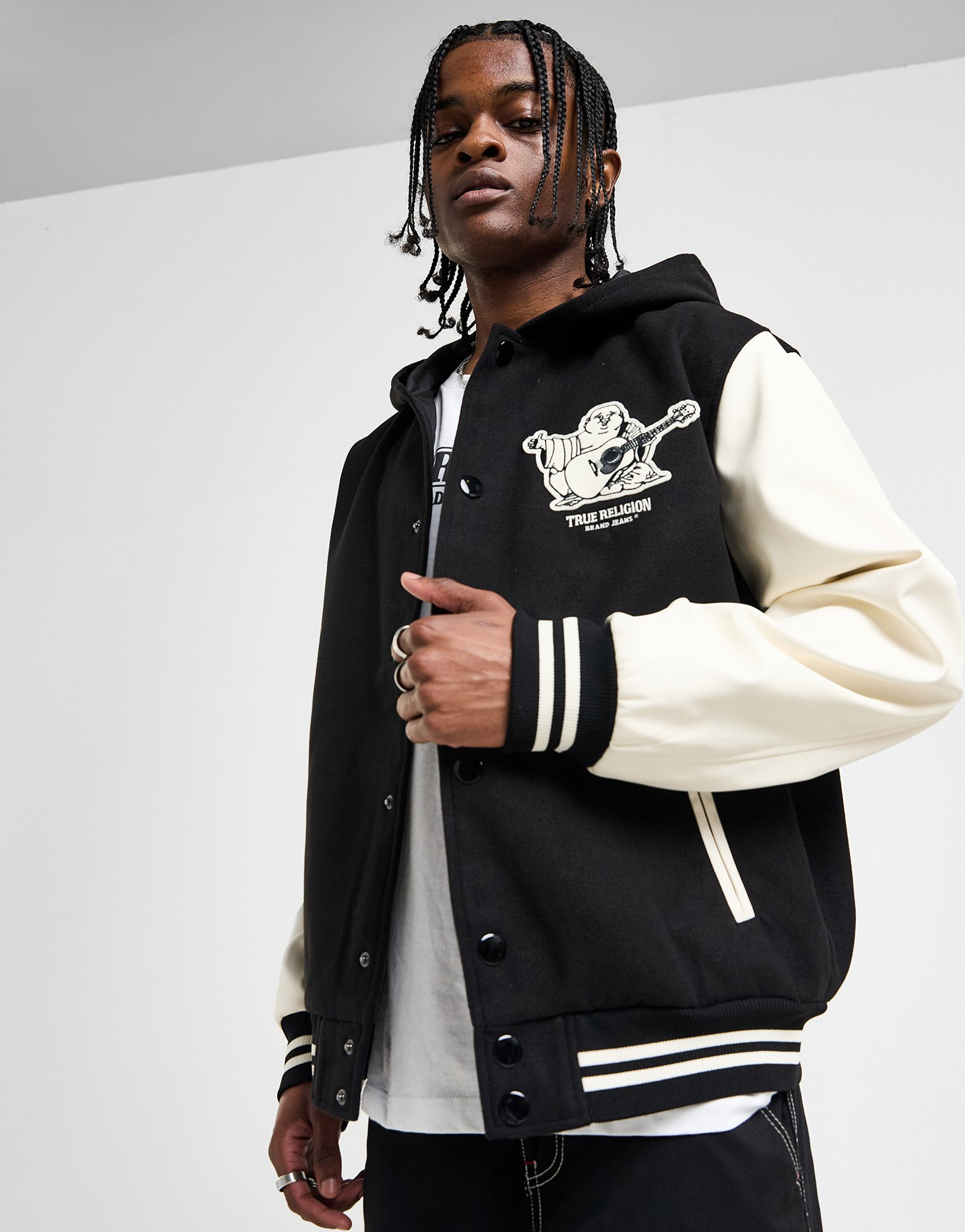 True Religion Veste Varsity 2 Tone Homme